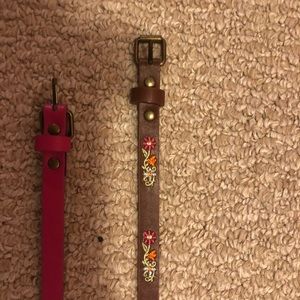 2 thin belts - can be worn at waist or on hips